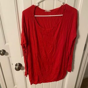 long sleeve red shirt